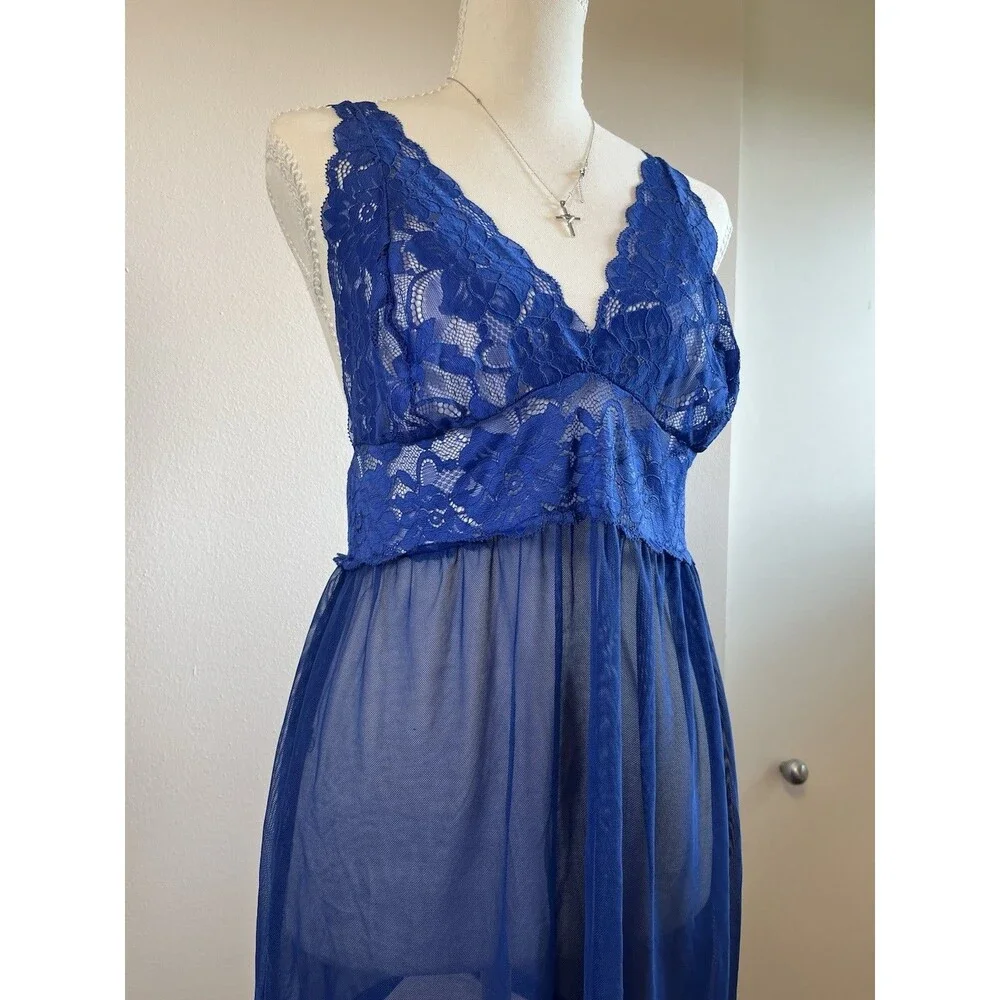 Women’s Babydoll Gown Floral V-Neck Adjustable | XL